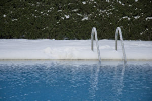 outdoor pool in winter