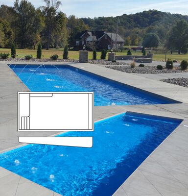 Tropic Fiberglass inground pool model by Sun Pools