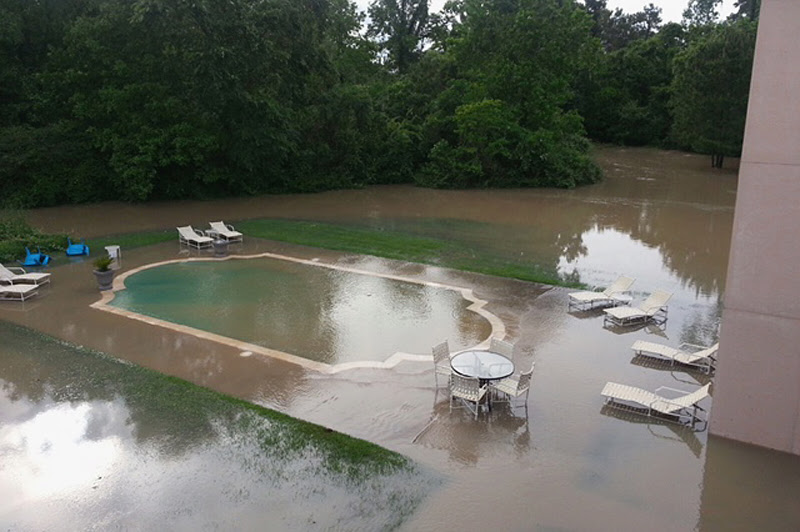 hurricane pool flooding