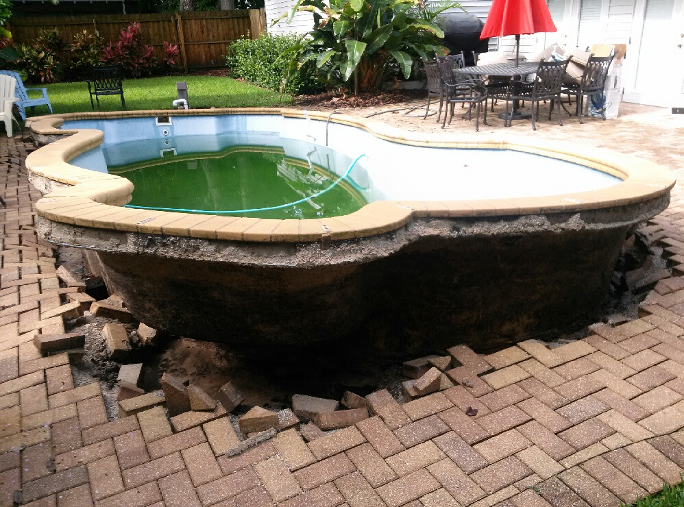 inground pool damage