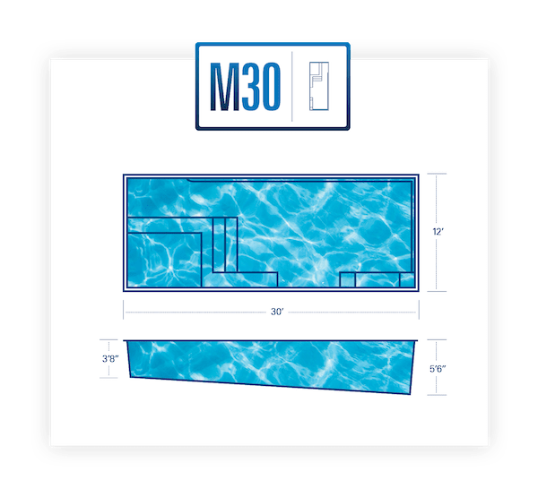 M30 fiberglass pool diagram