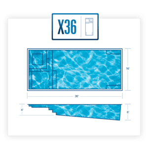 X Series X36 Fiberglass Pool by River Pools