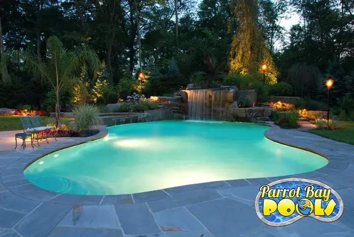 Picture of an inground swimming pool by Holly Springs swimming pool contractors, Parrot Bay Pools.